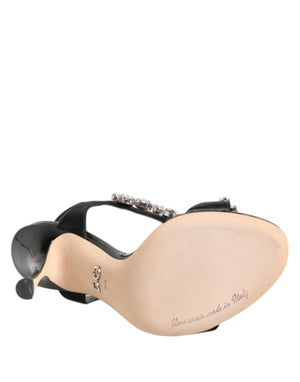 Schwarz Keira Crystals Heels Sandalen Schuhe