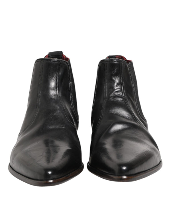 Schwarzer Chelsea Slip On Männer Ankle Boots Schuhe