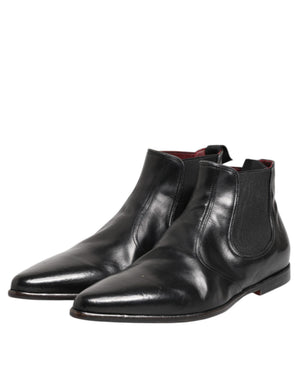 Schwarzer Chelsea Slip On Männer Ankle Boots Schuhe