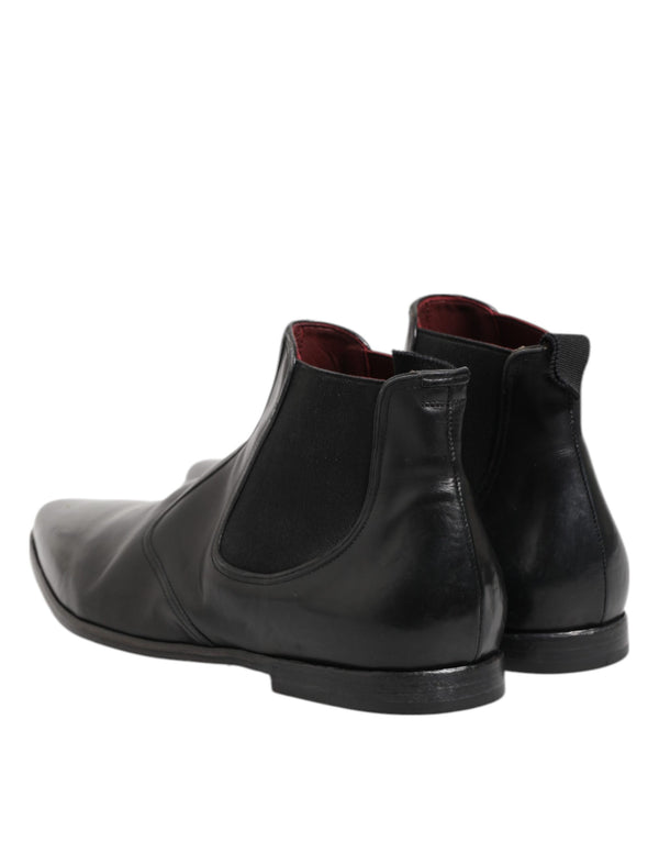 Schwarzer Chelsea Slip On Männer Ankle Boots Schuhe