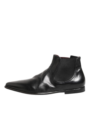 Schwarzer Chelsea Slip On Männer Ankle Boots Schuhe