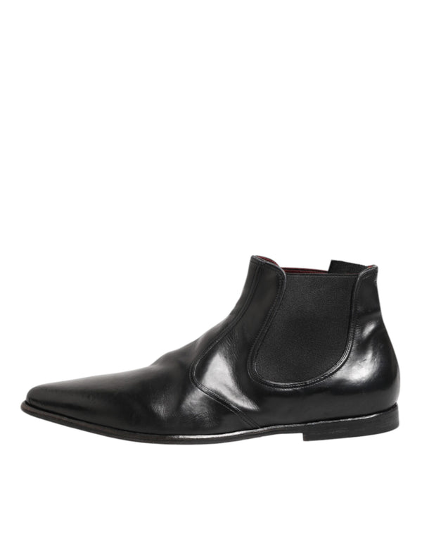 Schwarzer Chelsea Slip On Männer Ankle Boots Schuhe
