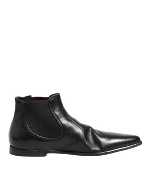 Schwarzer Chelsea Slip On Männer Ankle Boots Schuhe