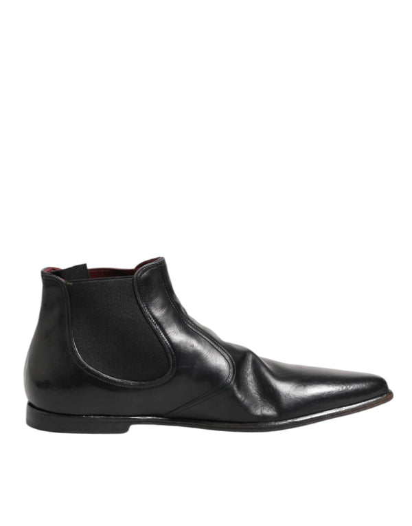 Schwarzer Chelsea Slip On Männer Ankle Boots Schuhe