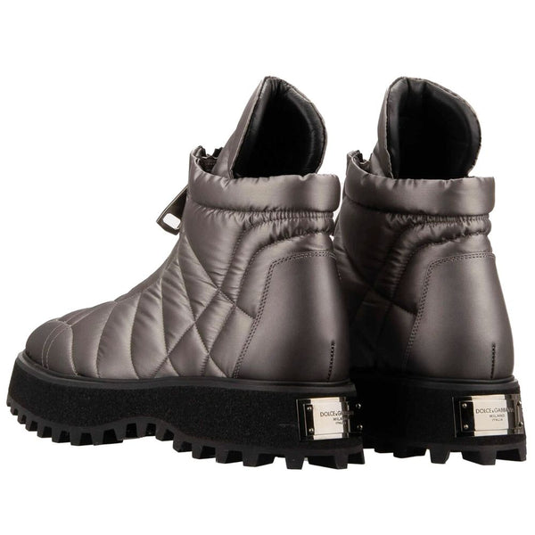 Grauer Nylon Herrenstiefel
