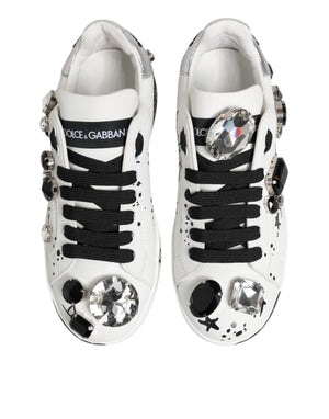 Weiß Portofino Kristall Turnschuhe Schuhe