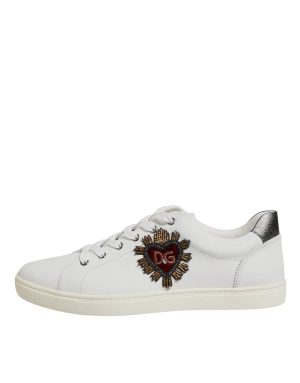 Weiß Sacred Heart Männer Low Top Turnschuhe Schuhe