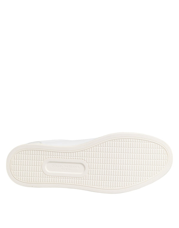 Weiß Crown Bee Leder Low Top Turnschuhe Schuhe