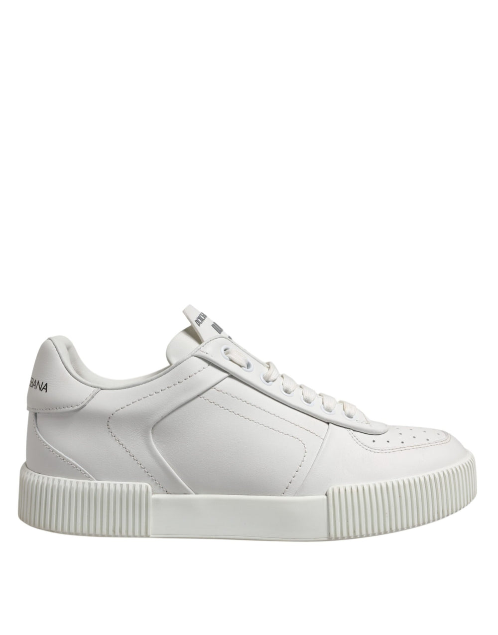 Weiß Miami Leder Low Top Turnschuhe Schuhe