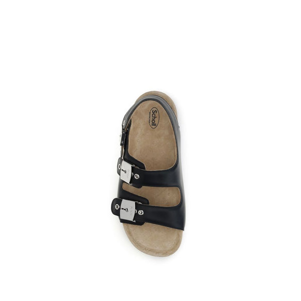 Schwarze Kalbsleder Bos Taurus Sandalen