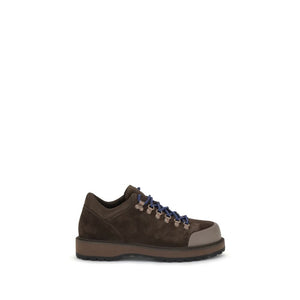 Braune Leder-Schnürstiefel