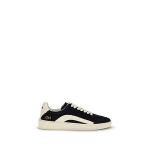 Schwarze Low-Top-Sneaker aus Kalbsleder Bos Taurus