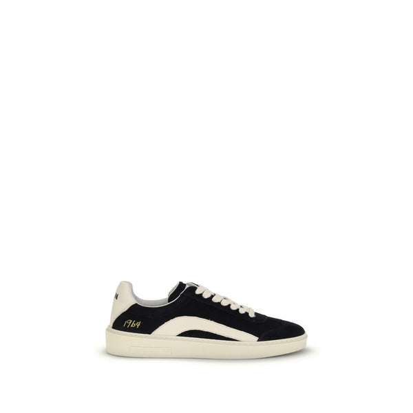 Schwarze Low-Top-Sneaker aus Kalbsleder Bos Taurus