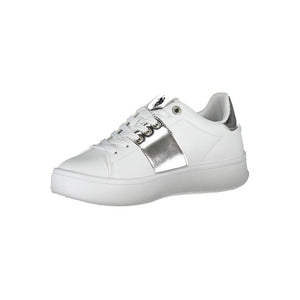 Sneaker aus weißem Polyester