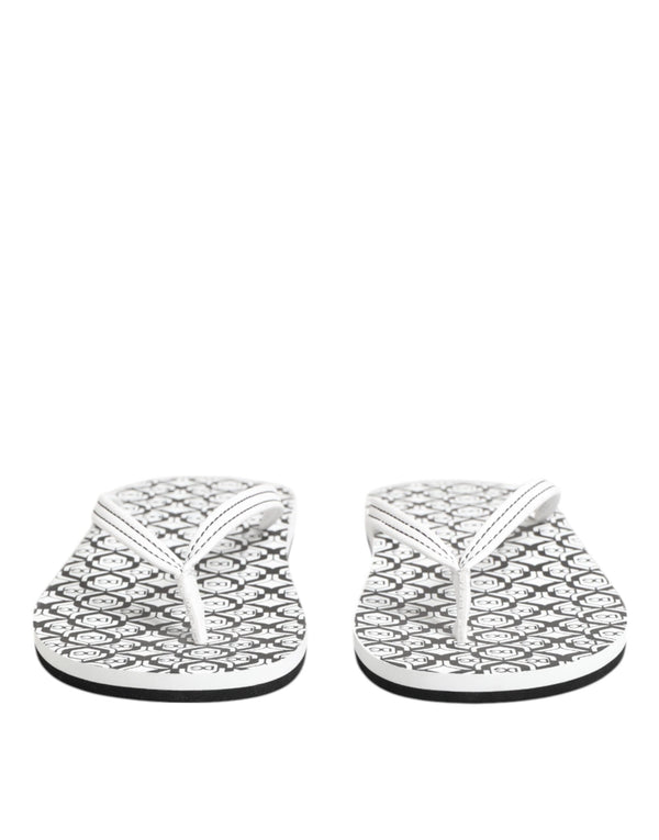 Schwarz Weiß Logo Beachwear Flats Slipper Schuhe