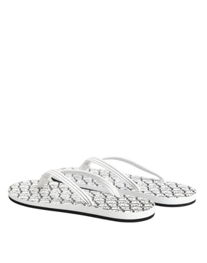 Schwarz Weiß Logo Beachwear Flats Slipper Schuhe