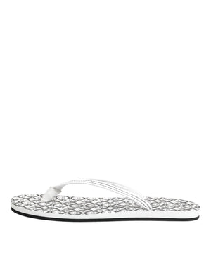 Schwarz Weiß Logo Beachwear Flats Slipper Schuhe