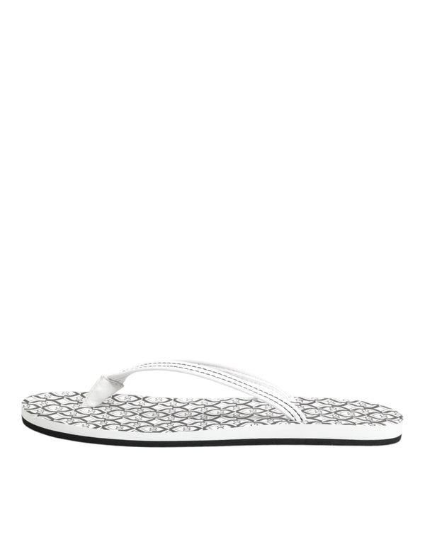 Schwarz Weiß Logo Beachwear Flats Slipper Schuhe