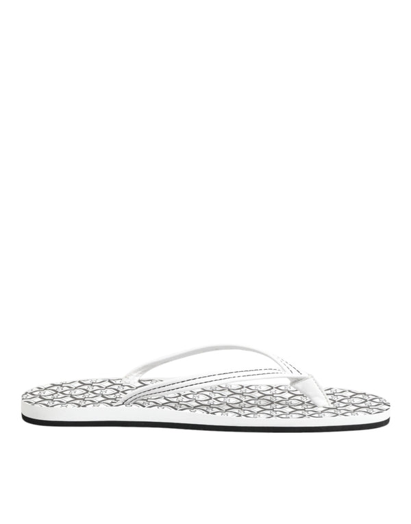 Schwarz Weiß Logo Beachwear Flats Slipper Schuhe