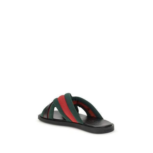 Schwarze Polyamid-Sandalen