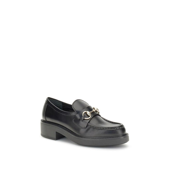 Schwarze Kalbshaut Bos Taurus Slip-On Loafer