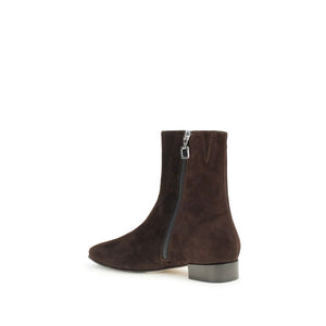 Braune Leder-Knöchelstiefel