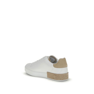 Weiße Kalbshaut Bos Taurus Sneakers mit niedrigem Schaft