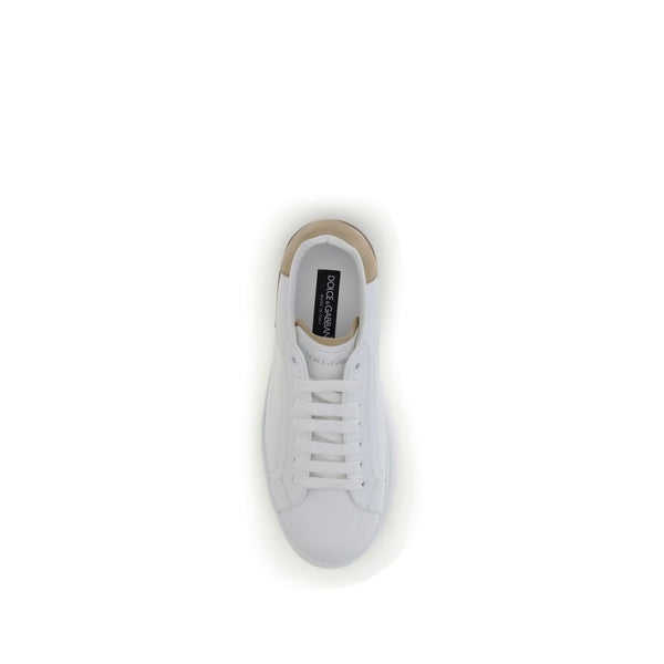 Weiße Kalbshaut Bos Taurus Sneakers mit niedrigem Schaft