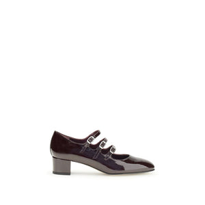 Braune Leder-Pumps mit mittlerem Absatz