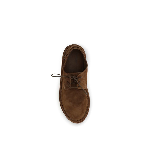 Braune Gummisohlen-Schnürschuhe