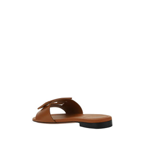 Braune Kalbsleder Bos Taurus Sandalen