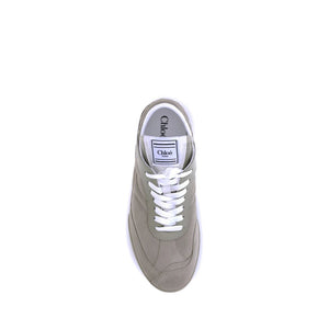 Beige Sneaker aus Kalb-Leder Bos Taurus mit niedrigem Schaft