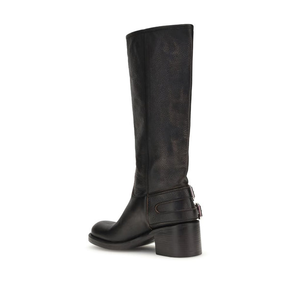 Schwarze Kalbshaut Bos Taurus Schnürstiefel