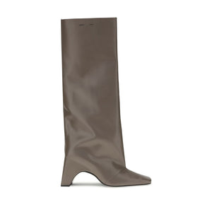 Graue Kalbshaut Bos Taurus Stiefel