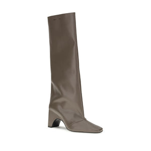 Graue Kalbshaut Bos Taurus Stiefel