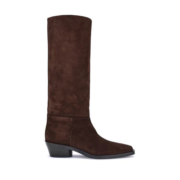 Braune Kalbshaut Bos Taurus Stiefeletten