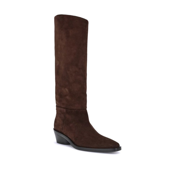 Braune Kalbshaut Bos Taurus Stiefeletten