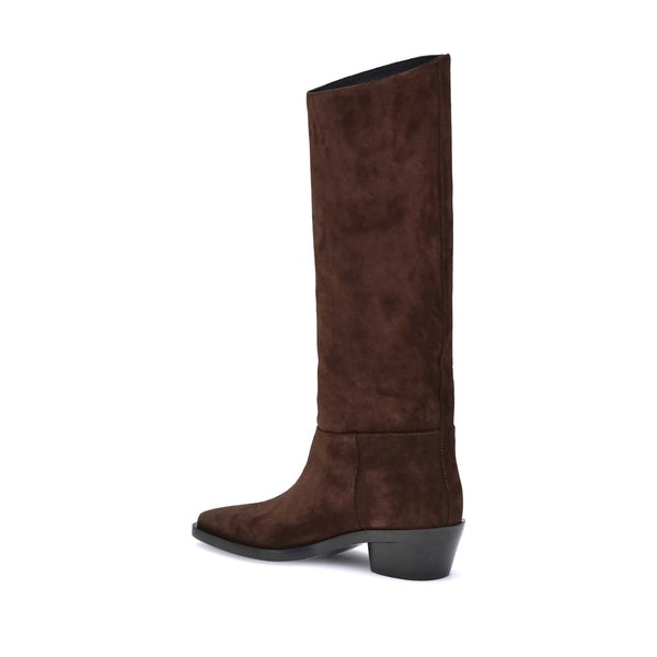 Braune Kalbshaut Bos Taurus Stiefeletten