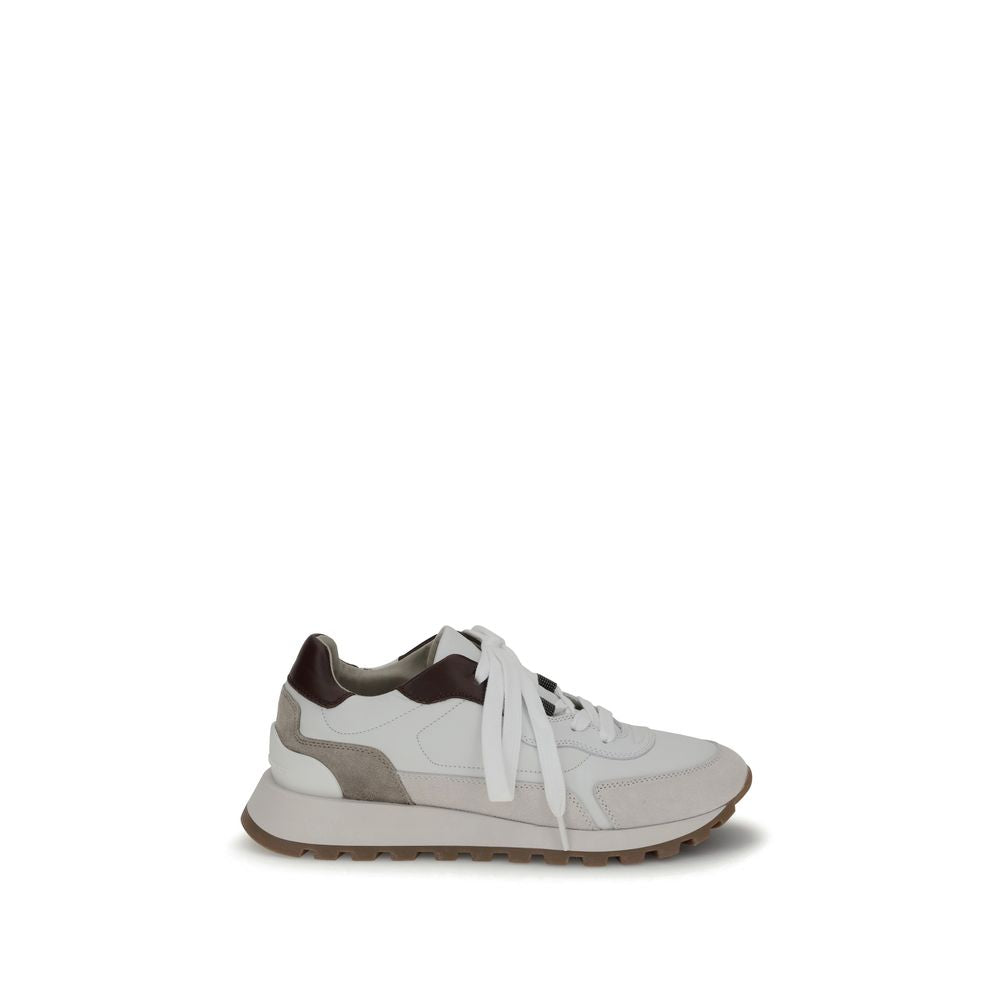 Weiße Leder-Sneaker für Sport und Freizeit