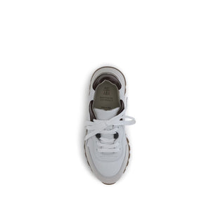 Weiße Leder-Sneaker für Sport und Freizeit