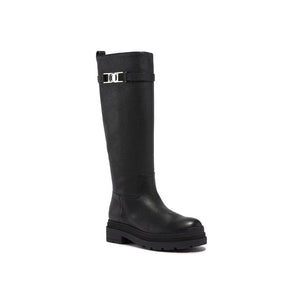 Schwarze Stiefeletten aus Kalbsleder mit Schnürung