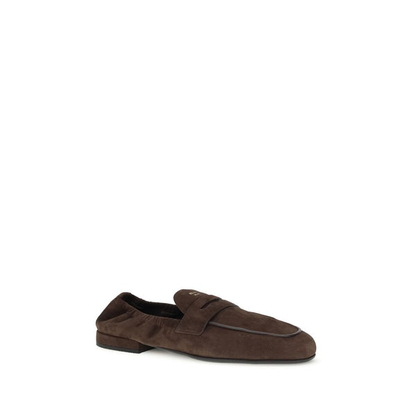 Braune Ovis Aries Aries Slip-On Loafer aus Lammleder