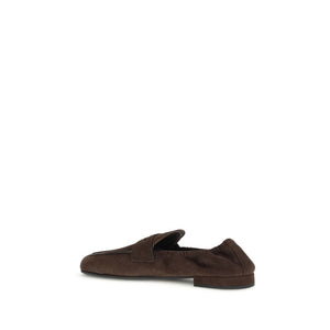 Braune Ovis Aries Aries Slip-On Loafer aus Lammleder