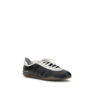 Schwarze Low-Top-Sneaker aus Kalbsleder Bos Taurus