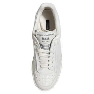 Weiß Miami Leder Low Top Männer Turnschuhe Schuhe