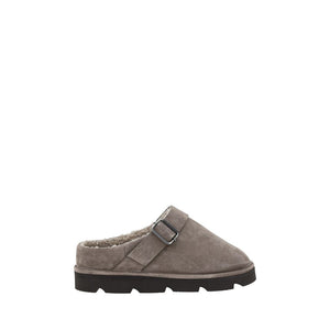 Elegante Graue Kalbshaut Bos Taurus Clogs