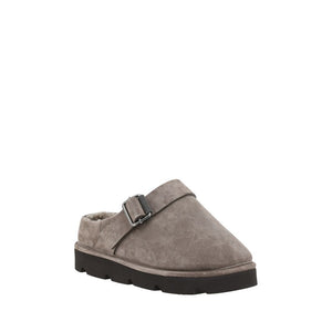 Elegante Graue Kalbshaut Bos Taurus Clogs