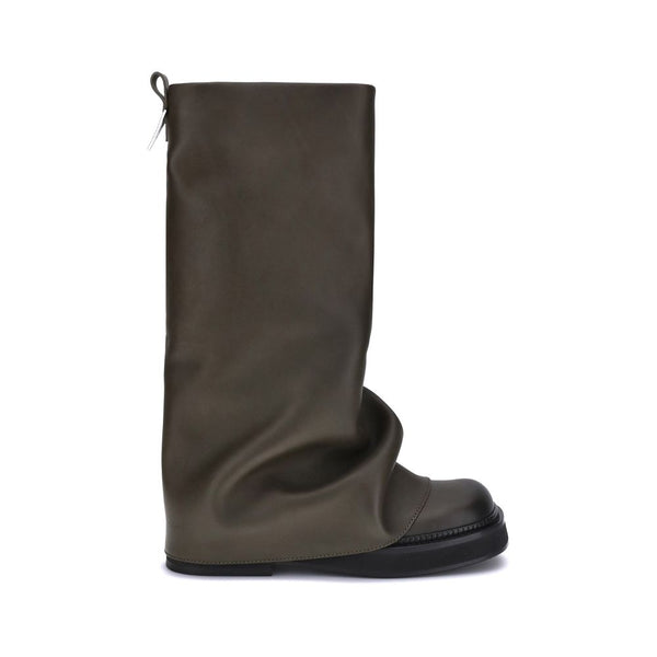 Braune Kalbshaut Bos Taurus Stiefeletten