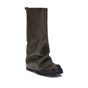 Braune Kalbshaut Bos Taurus Stiefeletten