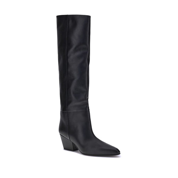 Schwarze Kalbshaut Bos Taurus Stiefel